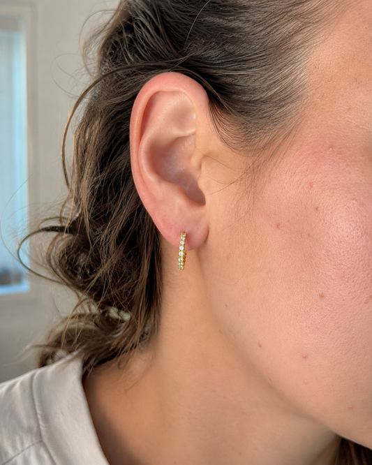 Zethech Classic Hoop Earrings shown from refined product angle