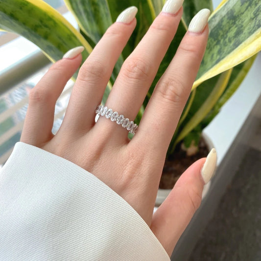 Zethech Oval Moissanite Ring worn on hand