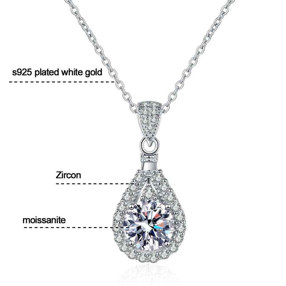Zethech Eclipse Drop Necklace with pendant and chain detail