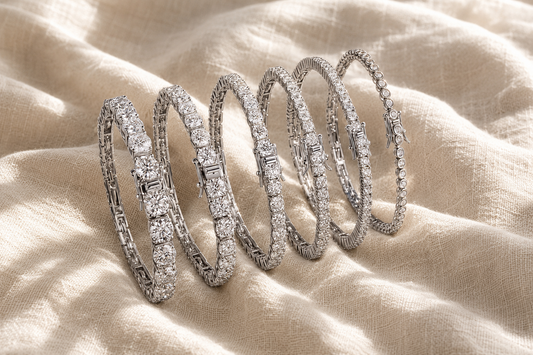 Round-Cut Moissanite Tennis Bracelet