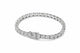 Zethech moissanite tennis bracelet with sparkling gemstones and silver-tone setting, close-up of elegant jewelry design.