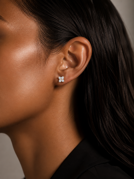 Quad Moissanite Studs
