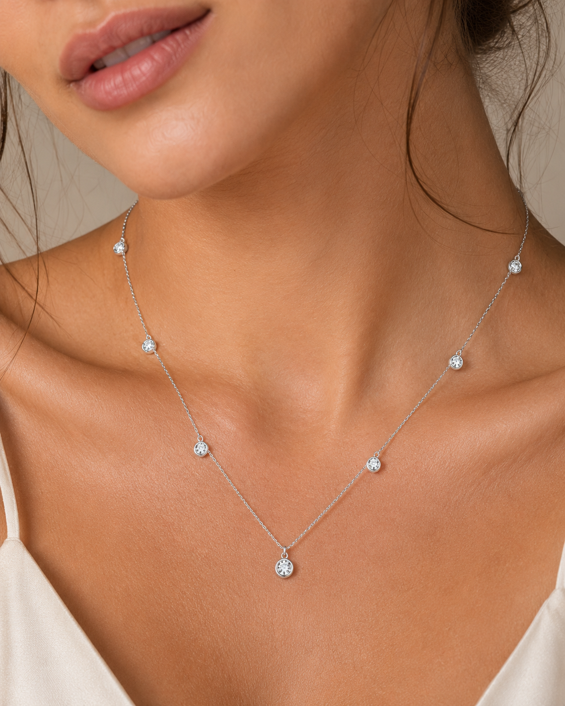 Round Solitaire Necklace