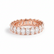 Zethech Eterna Oval Ring in rose gold with oval moissanite stones