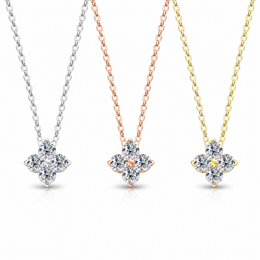 Zethech Luna Spark Necklace in three gold finishes