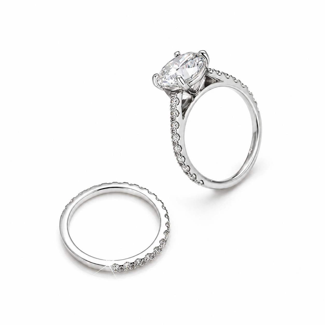 Zethech Royale Bridal Set with matching ring and band
