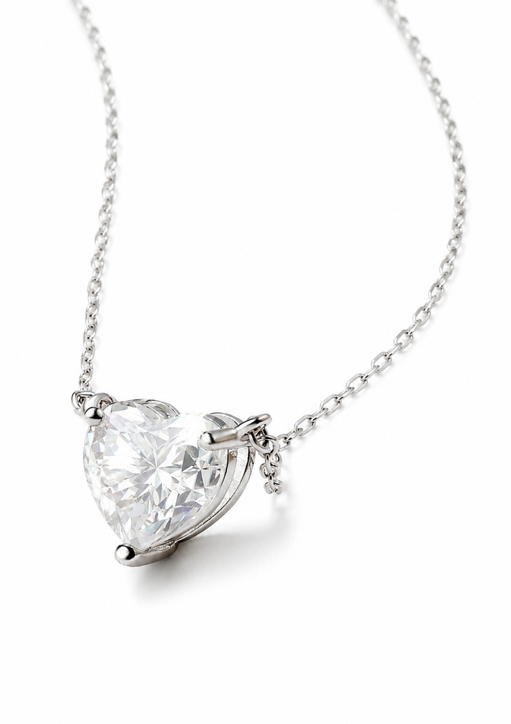 Zethech Celeste Heart Necklace with delicate chain and pendant detail