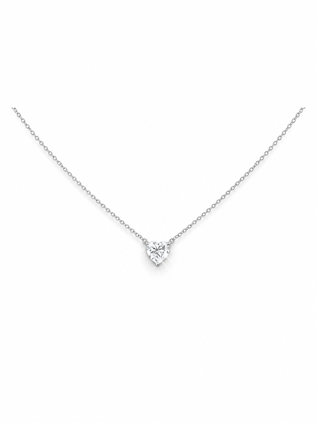 Zethech Celeste Heart Necklace with heart stone and fine chain