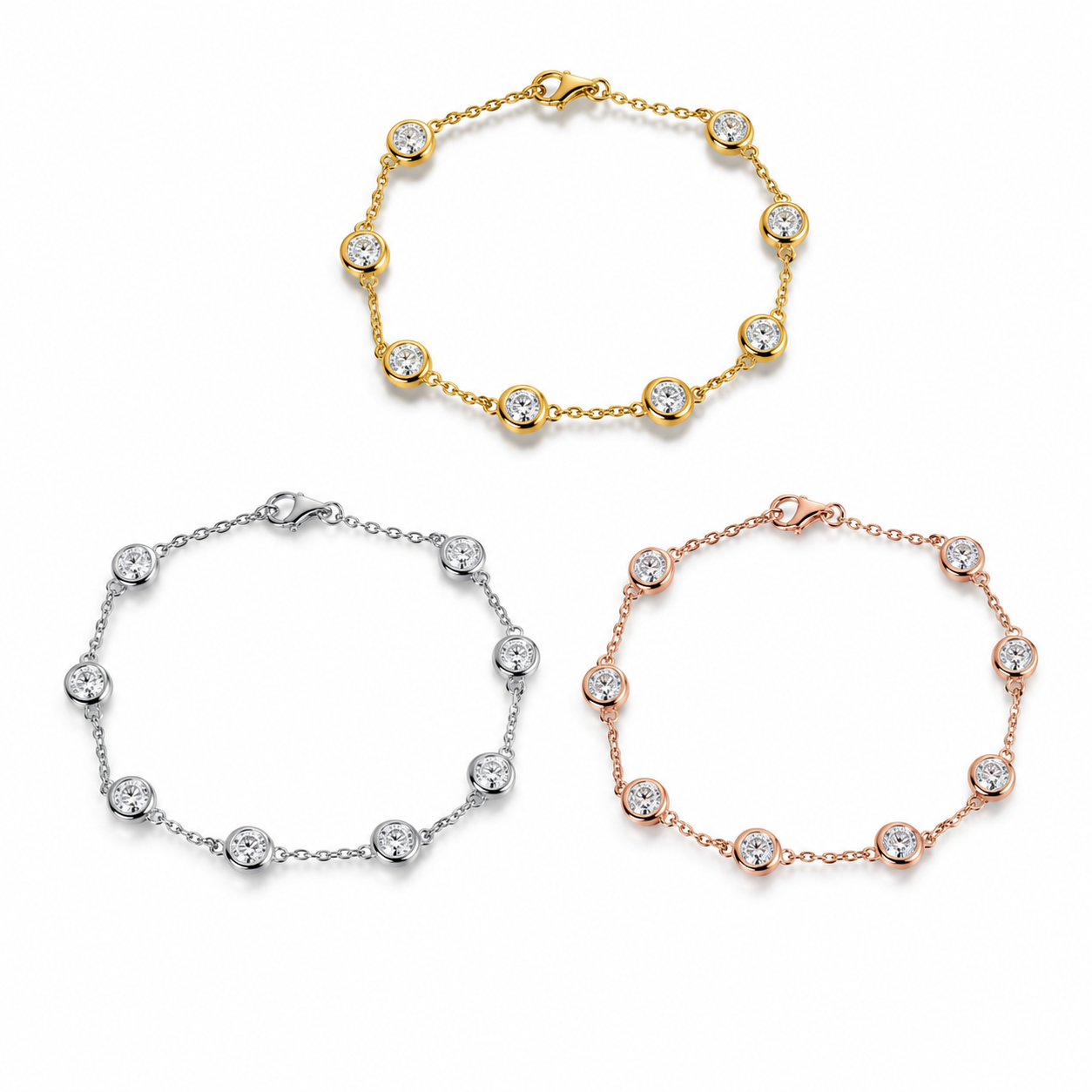 Zethech Bubble Moissanite Tennis Bracelet