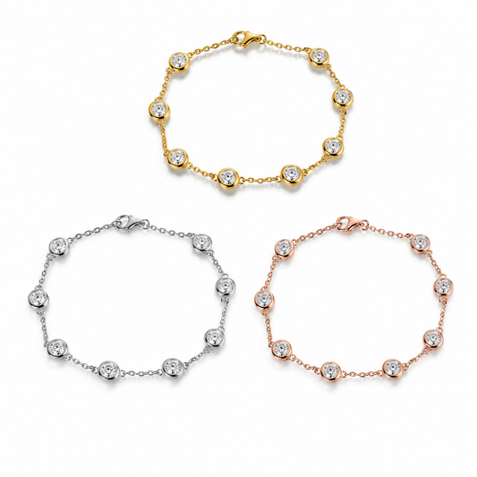 Zethech Bubble Moissanite Tennis Bracelet in clean product photo