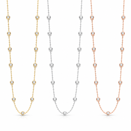 Zethech Classic Moissanite Tennis Necklace in clean product photo