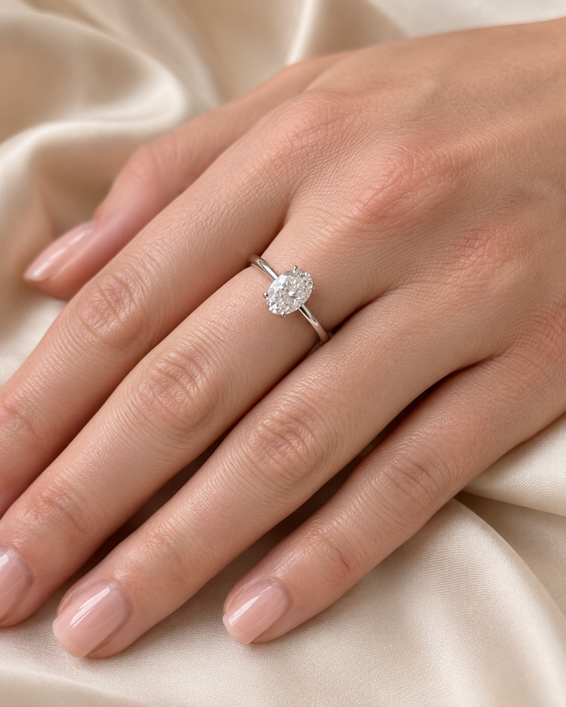 Zethech Oval Vintage Ring shown from refined product angle