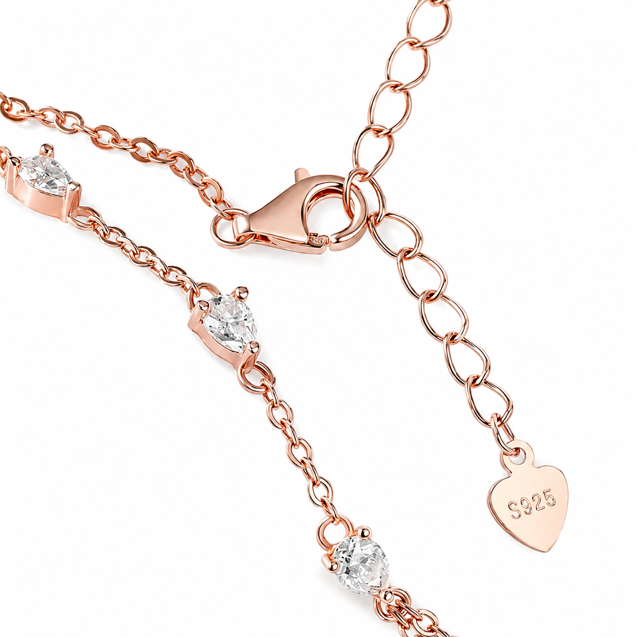 Zethech Pear Hand Chain Bracelet with delicate pear-shaped accents
