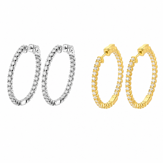 Zethech Statement Moissanite Hoop Earrings in clean product photo