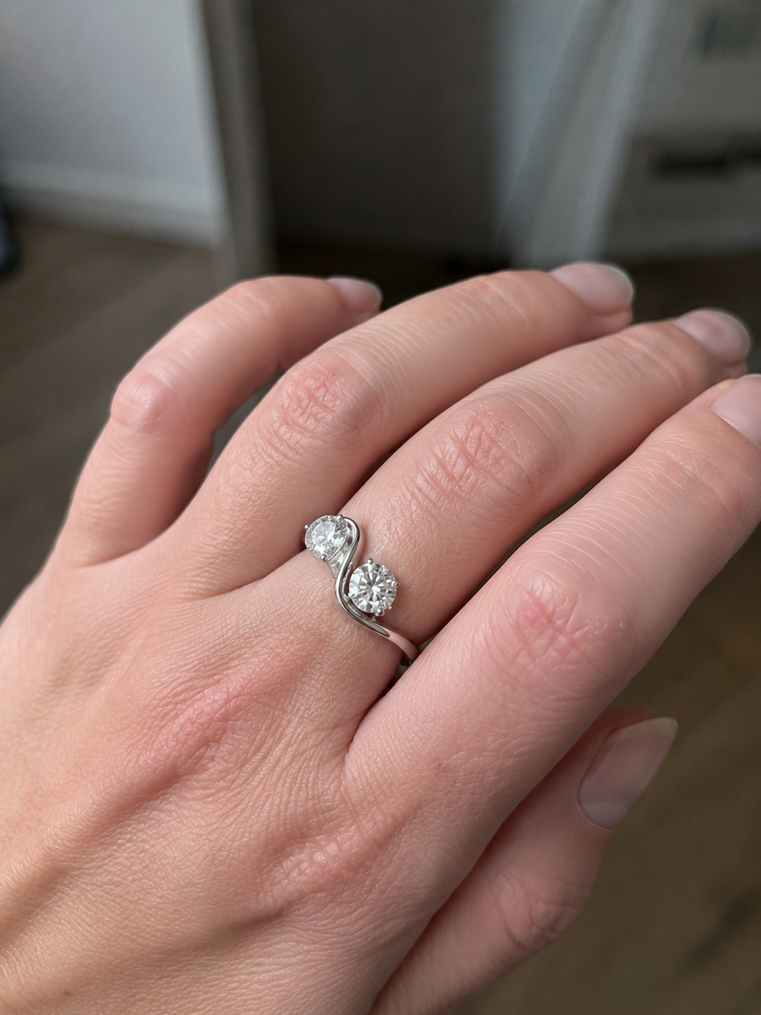 Zethech Round Pear Ring in clean product photo
