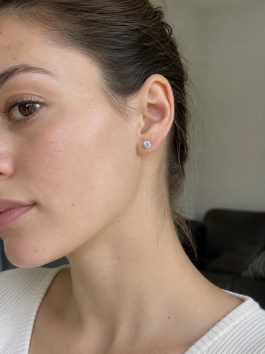 Zethech Tassel Drop Earrings in clean product photo