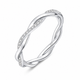 Detailed view of Zethech Twisted Eternity Moissanite Ring
