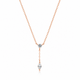Zethech Marquise Pendant Necklace with delicate chain and stone