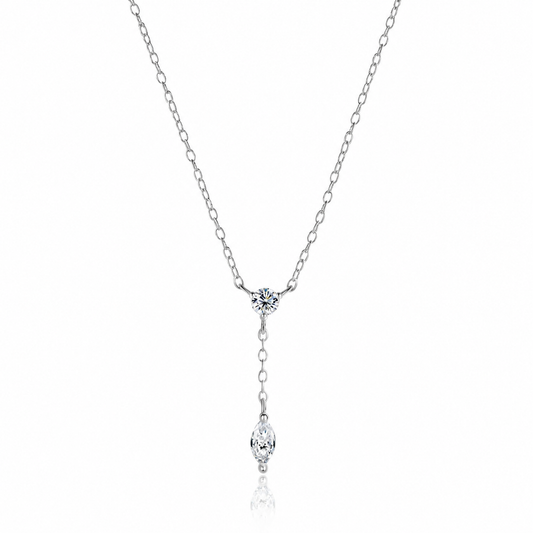 Zethech Marquise Pendant Necklace shown from refined product angle