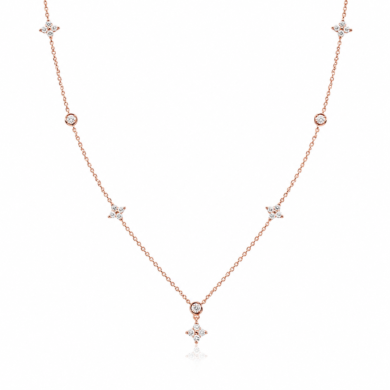 Zethech Clover Pendant Necklace with delicate chain and pendant