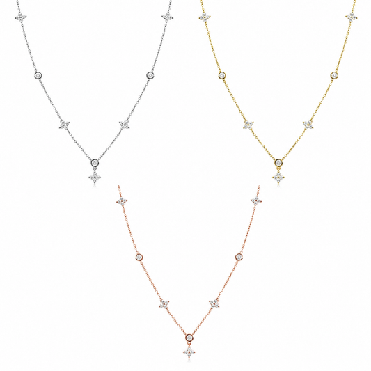 Zethech Clover Moissanite Pendant Necklace in clean product photo