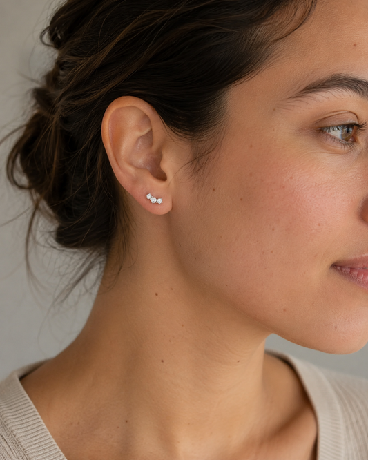 Zethech Cluster Stud Earrings in clean product photo