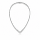 Zethech V-Shape Moissanite Tennis Necklace, close-up of rose gold-tone setting