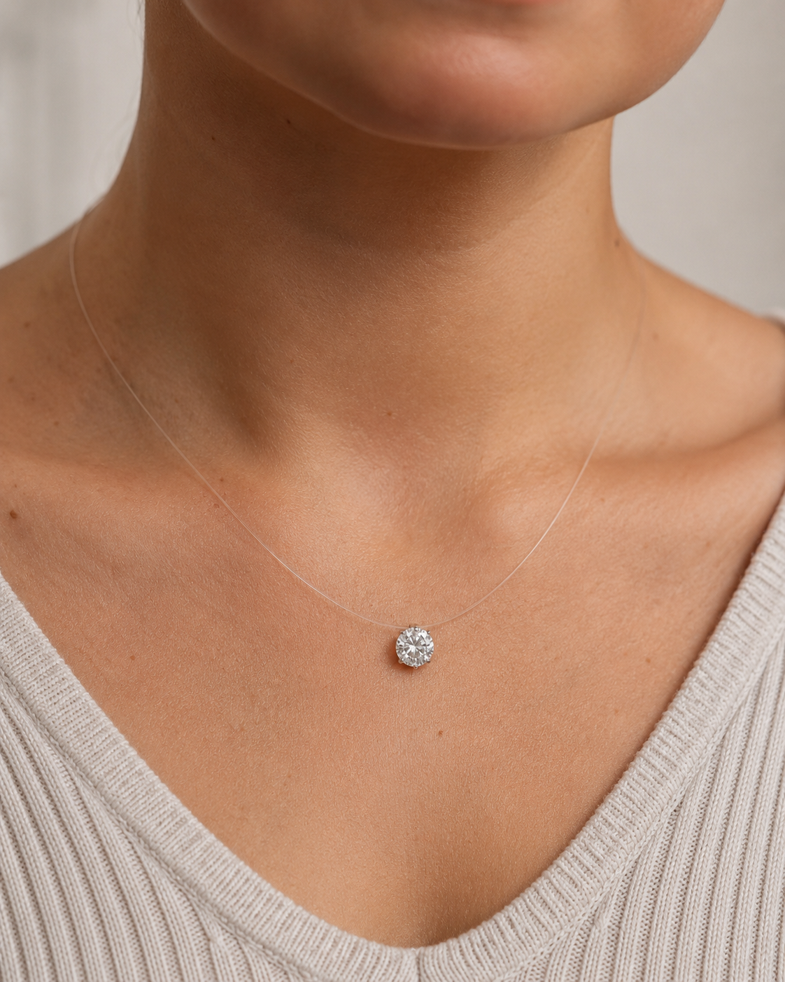 Zethech Silhouette Pendant Necklace shown from refined angle