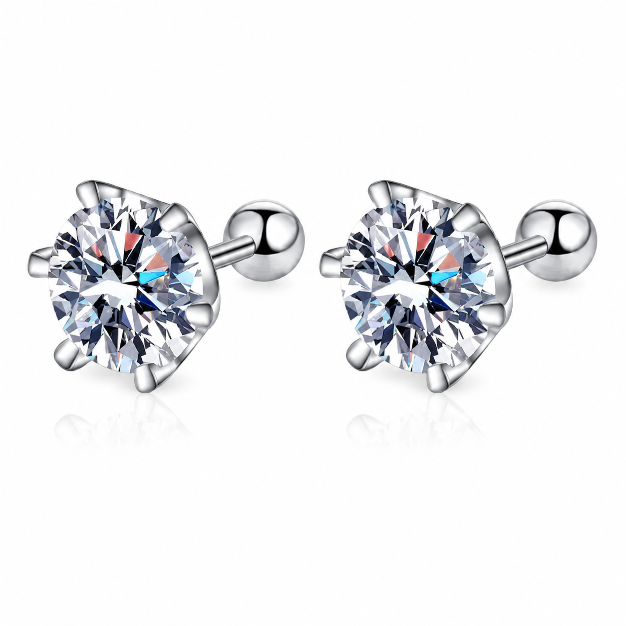 Zethech Round Stud Earrings in detailed close-up product photo
