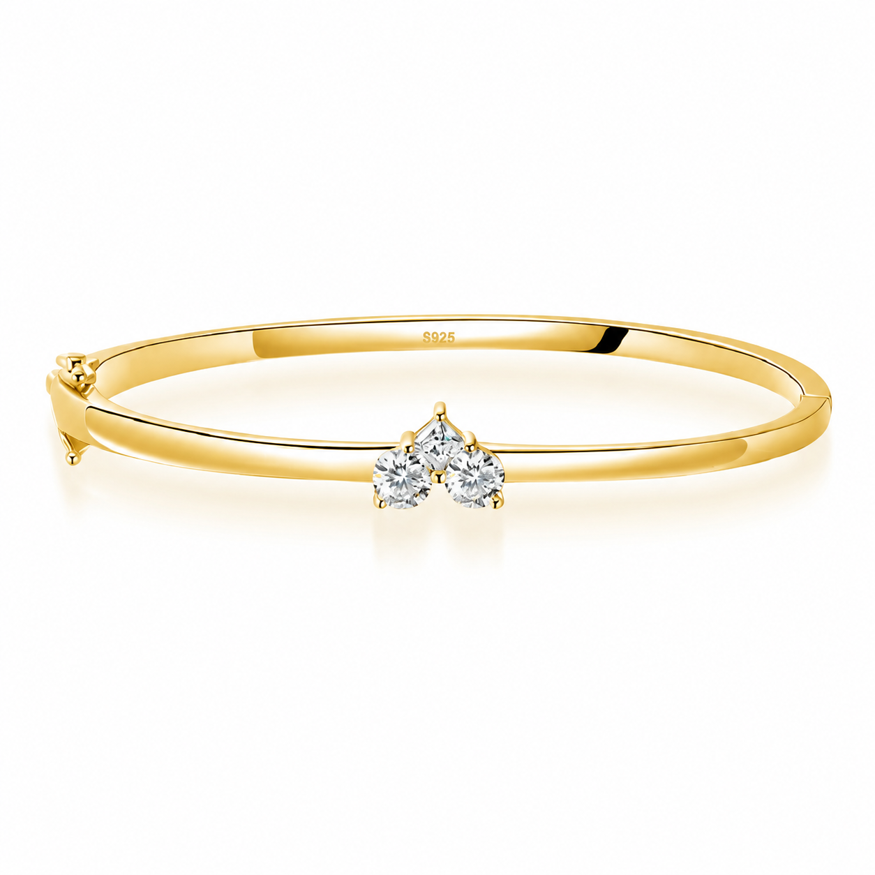 Zethech Radiant Cut Bangle with sleek bangle shape and stone accents