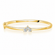 Zethech Radiant Cut Bangle with sleek bangle shape and stone accents