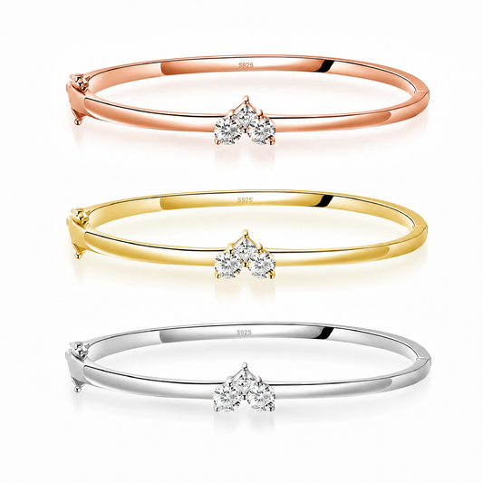 Zethech Radiant Cut Moissanite Bangle in clean product photo