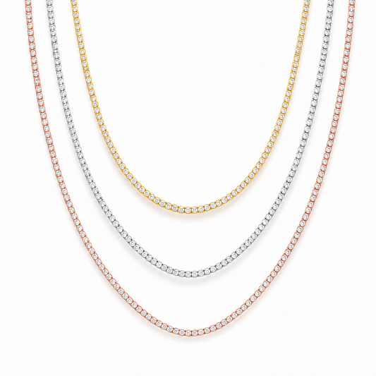 Zethech Moissanite Tennis Necklace in clean product photo