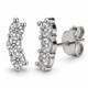 Zethech Round-Cut Cluster Moissanite Stud Earrings
