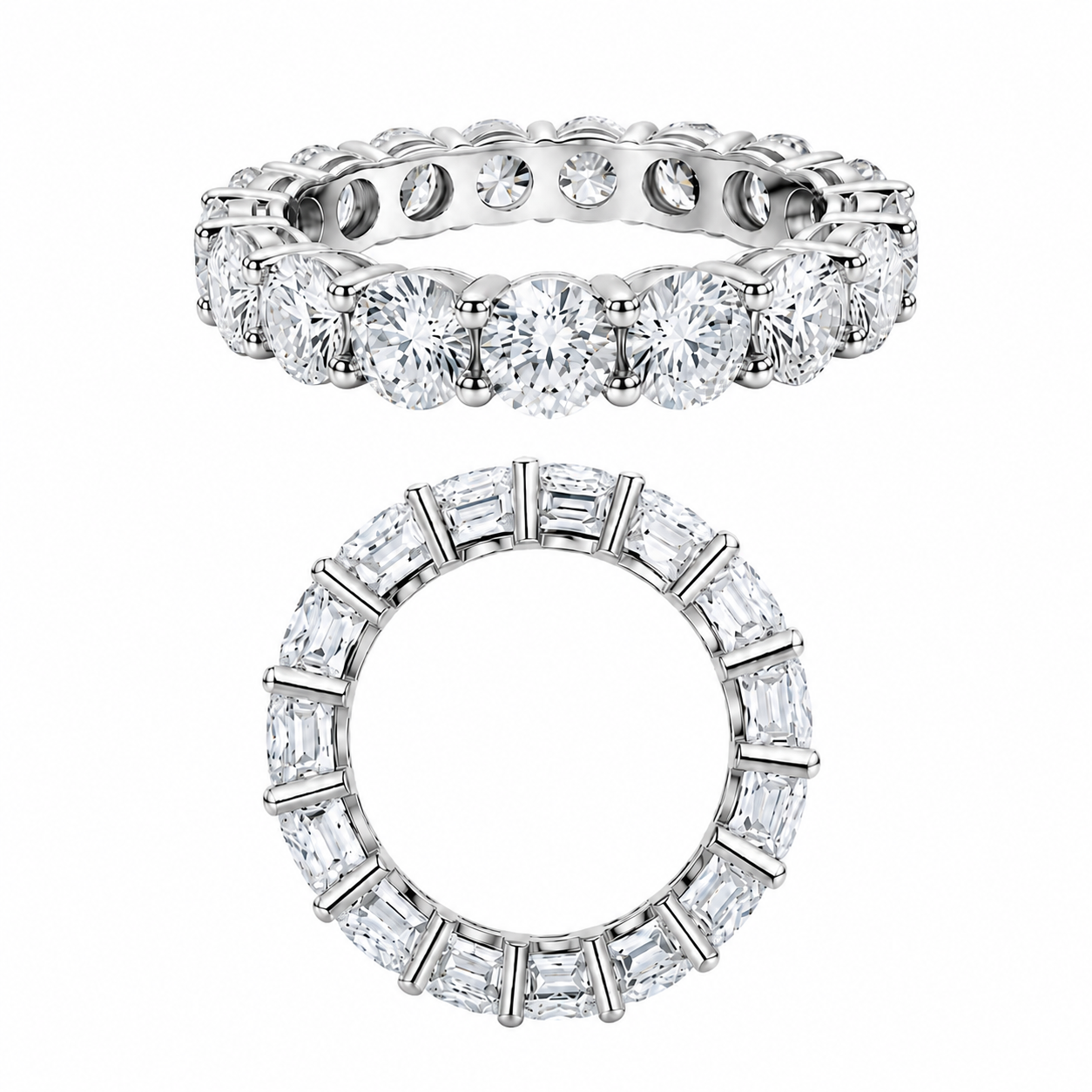 Zethech Full Moissanite Eternity Band