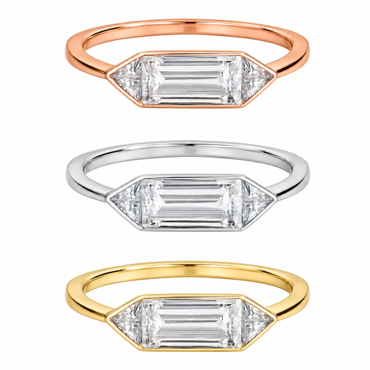 Zethech 3-Stone Moissanite Engagement Ring in premium product photo