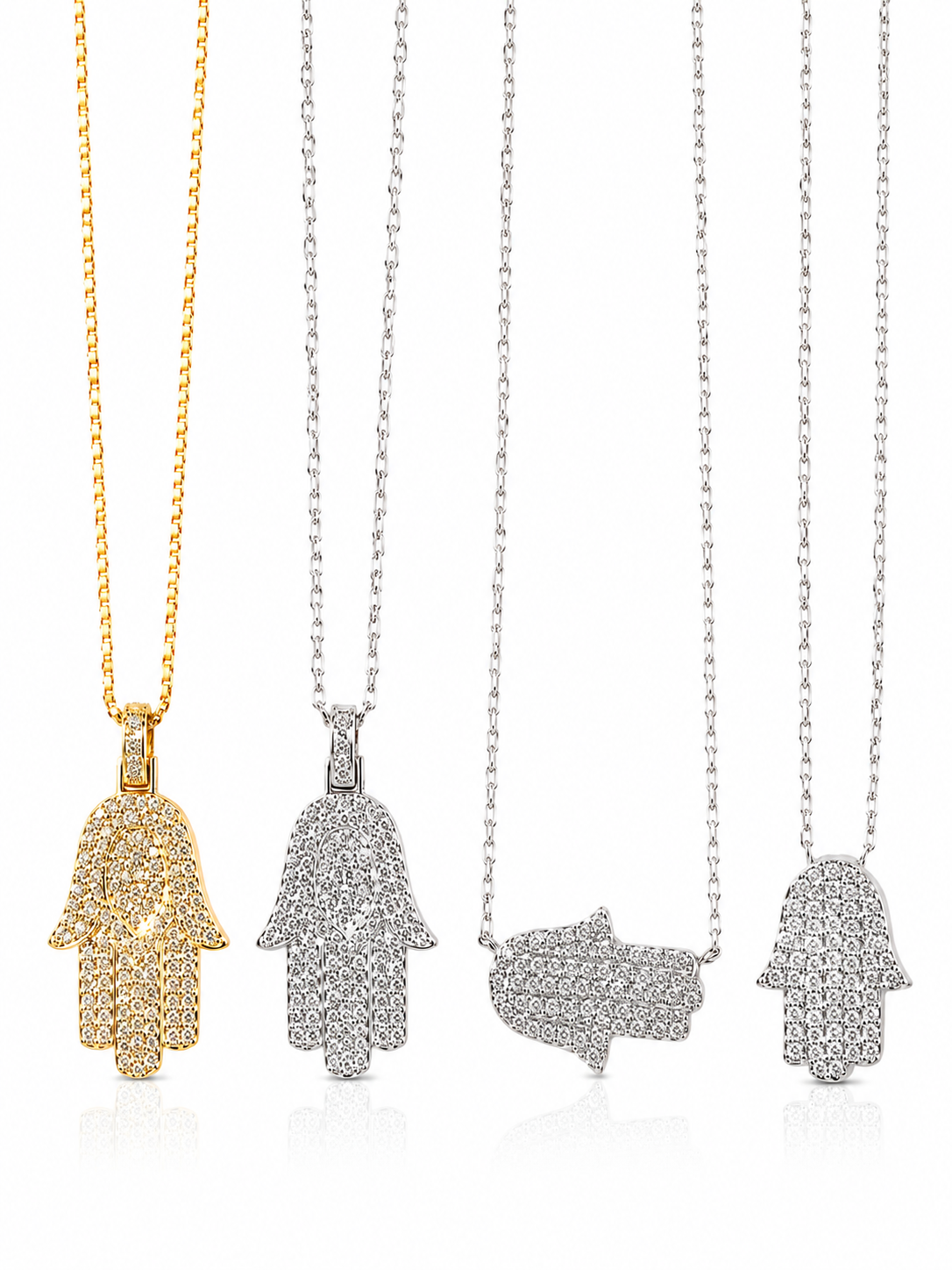 Zethech Moissanite Hamsa Necklace