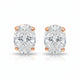 Zethech Verona Oval Studs in rose gold setting