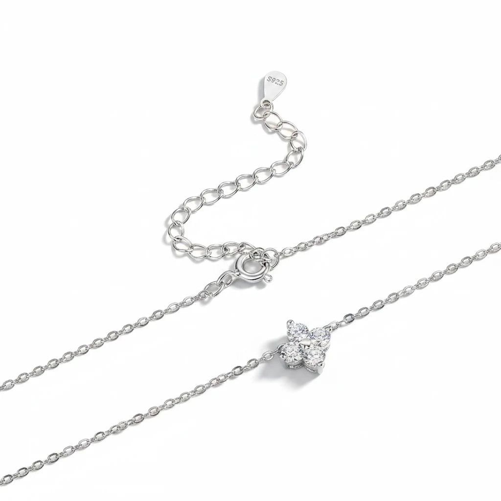 Zethech Luna Spark Necklace with pendant on wooden surface