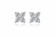 Zethech Quad Stud Earrings with round-cut moissanite stones