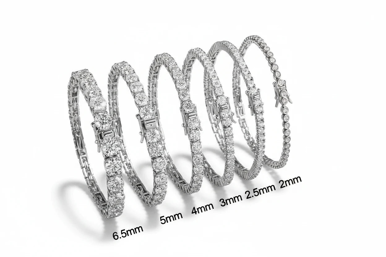 Zethech Round Tennis Bracelet with sparkling moissanite stones