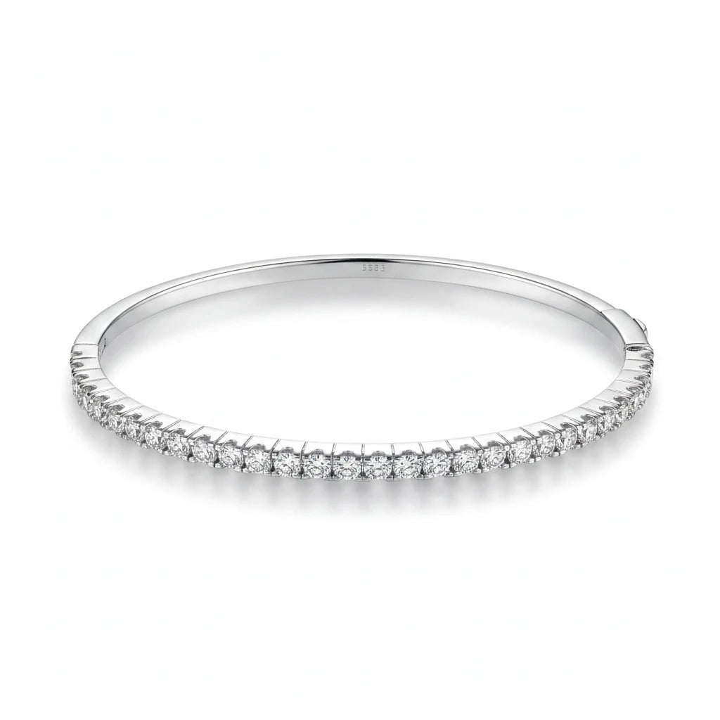 Zethech Eclipse Tennis Bracelet in silver tone with clear stones