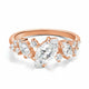 Zethech Celeste Marquise Ring in rose gold on white background