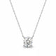 Zethech Rose Moissanite Necklace with round pendant on a white background