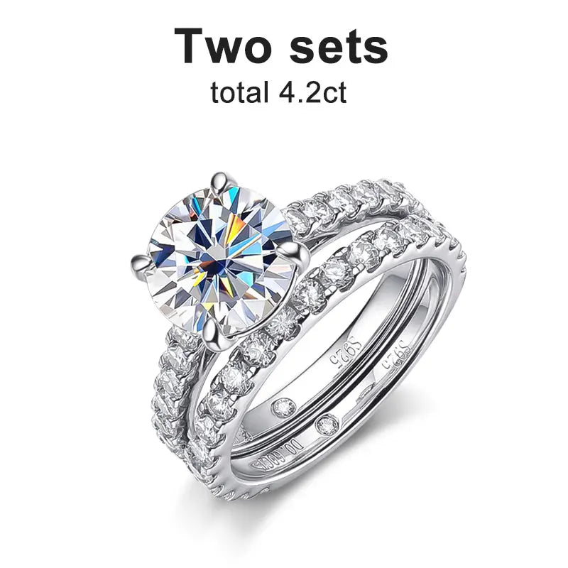 Zethech Royale Bridal Ring with large center gemstone design