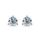 Zethech Nova Round Moissanite Studs with clear stones