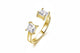 Zethech Princess Moissanite Ring with geometric sparkle
