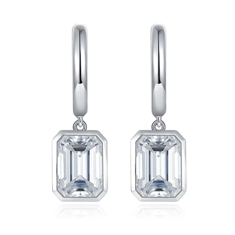 Zethech Signature Emerald Drops with rectangular stone design