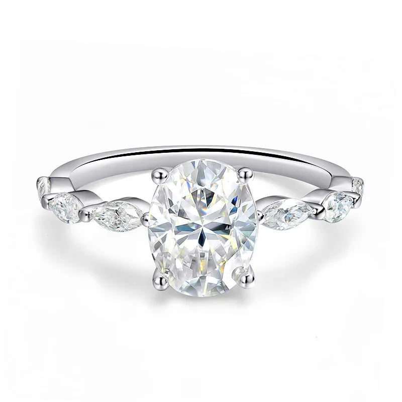 Zethech Oval Moissanite Ring with refined jewelry design