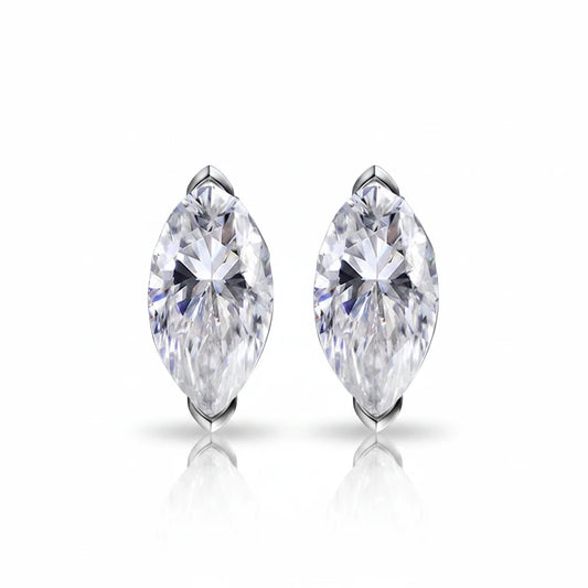 Zethech Celeste Marquise Studs with clear marquise stones